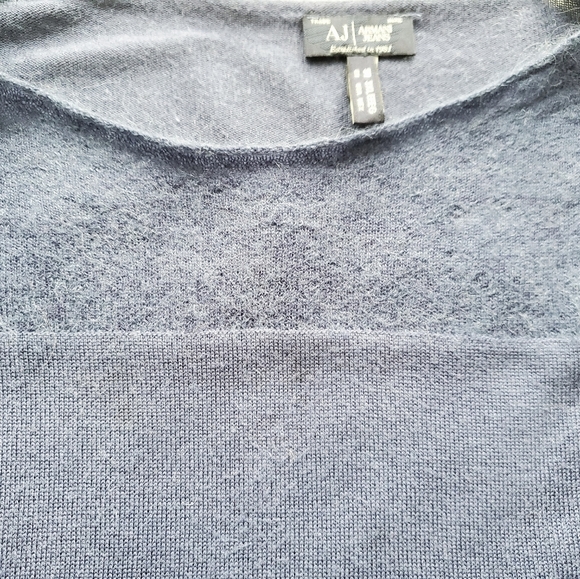 2/40$ Armani Jeans wool blue sweater - Picture 12 of 14